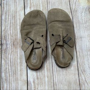 Bjorndal Harvard Taupe Suede Clogs/Mules